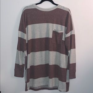 NWOT Oversized Striped PocketTee